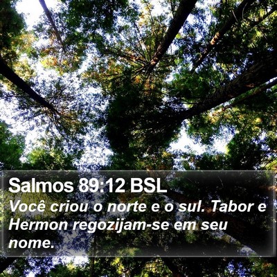 Salmos 89:12 BSL Bible Verse Image