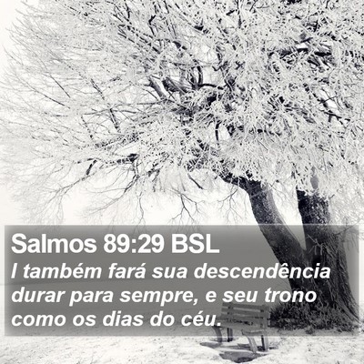 Salmos 89:29 BSL Bible Verse Image