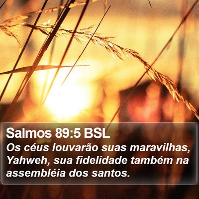 Salmos 89:5 BSL Bible Verse Image