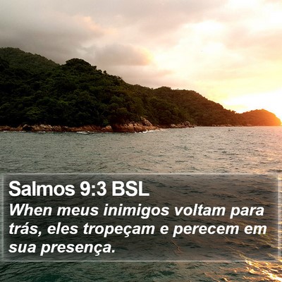 Salmos 9:3 BSL Bible Verse Image