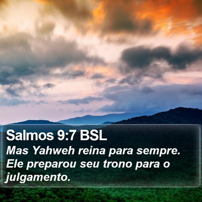 Salmos 9:7 BSL Bible Verse Image