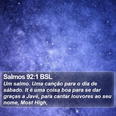 Salmos 92:1 BSL Bible Verse Image