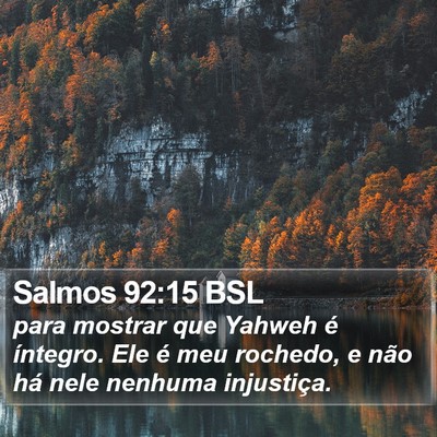 Salmos 92:15 BSL Bible Verse Image