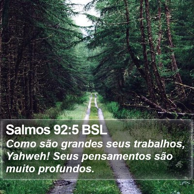 Salmos 92:5 BSL Bible Verse Image