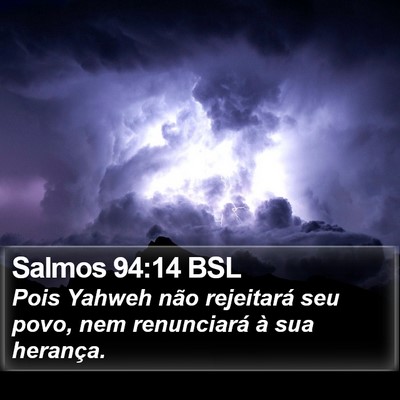 Salmos 94:14 BSL Bible Verse Image