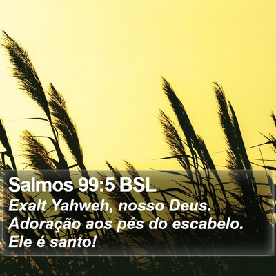 Salmos 99:5 BSL Bible Verse Image