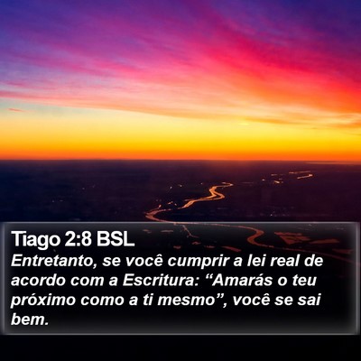 Tiago 2:8 BSL Bible Verse Image