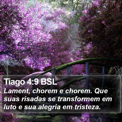 Tiago 4:9 BSL Bible Verse Image