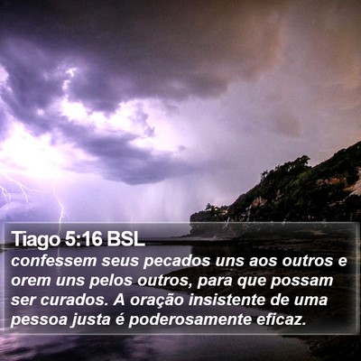 Tiago 5:16 BSL Bible Verse Image