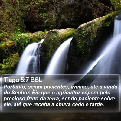 Tiago 5:7 BSL Bible Verse Image