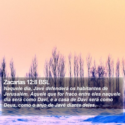 Zacarias 12:8 BSL Bible Verse Image