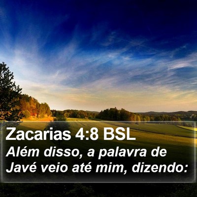 Zacarias 4:8 BSL Bible Verse Image
