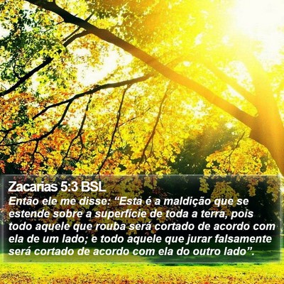 Zacarias 5:3 BSL Bible Verse Image