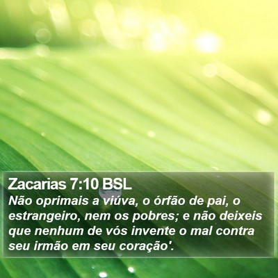 Zacarias 7:10 BSL Bible Verse Image