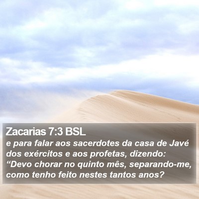 Zacarias 7:3 BSL Bible Verse Image
