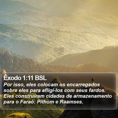 Êxodo 1:11 BSL Bible Verse Image