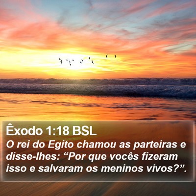 Êxodo 1:18 BSL Bible Verse Image