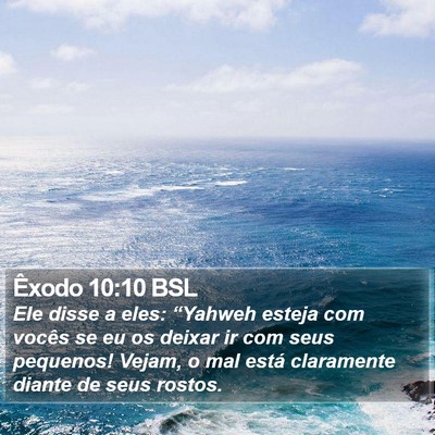 Êxodo 10:10 BSL Bible Verse Image
