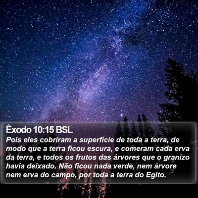 Êxodo 10:15 BSL Bible Verse Image