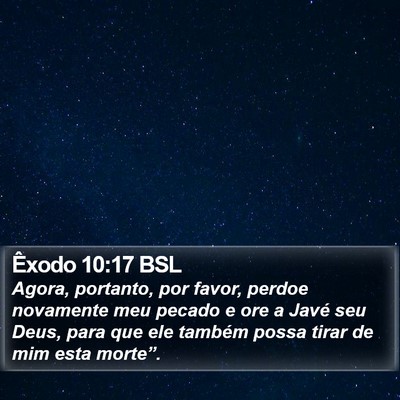 Êxodo 10:17 BSL Bible Verse Image