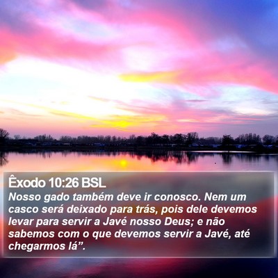 Êxodo 10:26 BSL Bible Verse Image