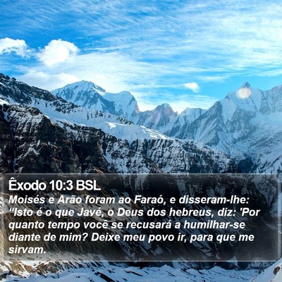 Êxodo 10:3 BSL Bible Verse Image