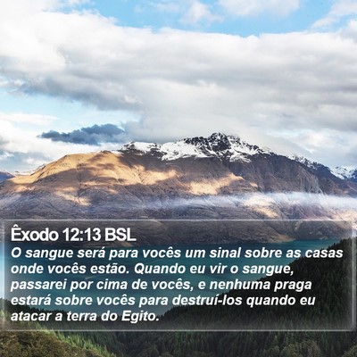 Êxodo 12:13 BSL Bible Verse Image
