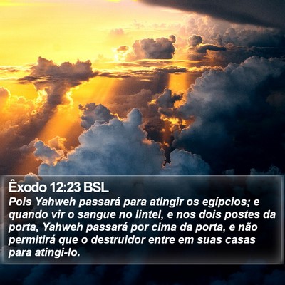 Êxodo 12:23 BSL Bible Verse Image