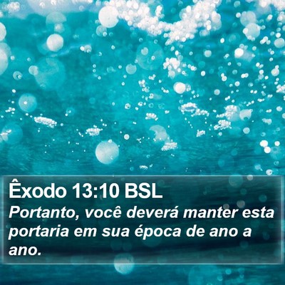 Êxodo 13:10 BSL Bible Verse Image