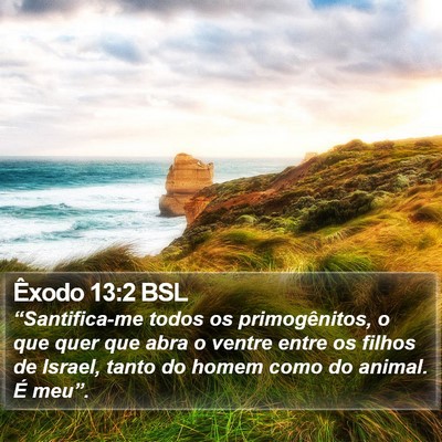 Êxodo 13:2 BSL Bible Verse Image