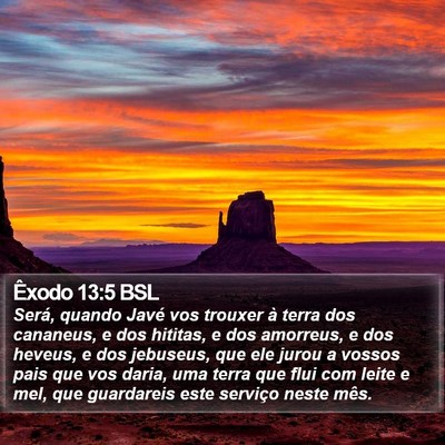 Êxodo 13:5 BSL Bible Verse Image