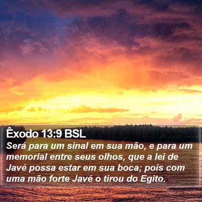 Êxodo 13:9 BSL Bible Verse Image