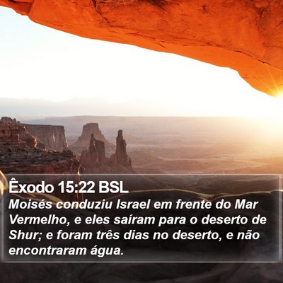 Êxodo 15:22 BSL Bible Verse Image