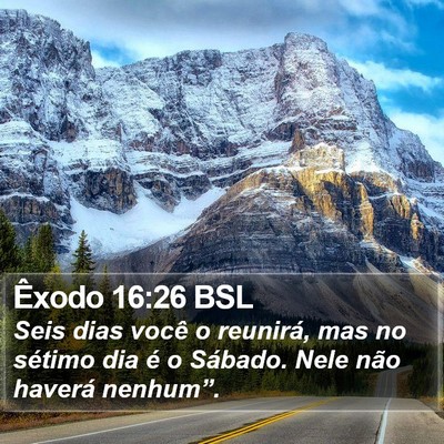 Êxodo 16:26 BSL Bible Verse Image