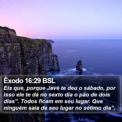 Êxodo 16:29 BSL Bible Verse Image