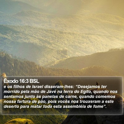 Êxodo 16:3 BSL Bible Verse Image