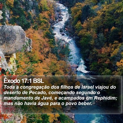 Êxodo 17:1 BSL Bible Verse Image