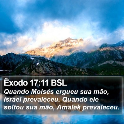 Êxodo 17:11 BSL Bible Verse Image