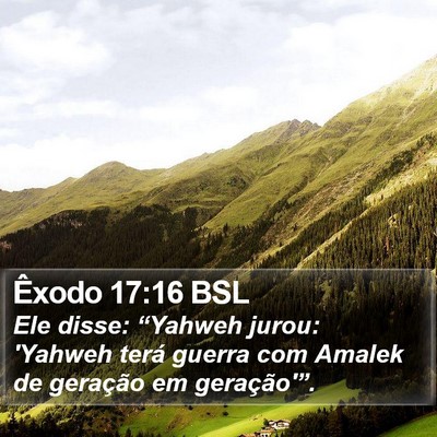 Êxodo 17:16 BSL Bible Verse Image