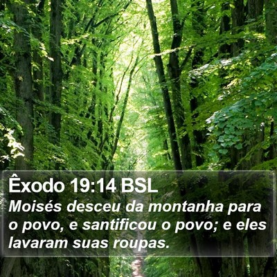 Êxodo 19:14 BSL Bible Verse Image
