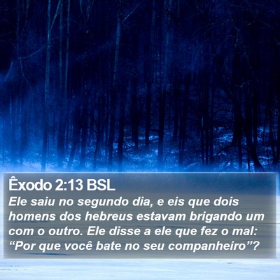 Êxodo 2:13 BSL Bible Verse Image
