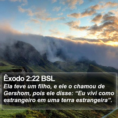 Êxodo 2:22 BSL Bible Verse Image