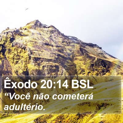 Êxodo 20:14 BSL Bible Verse Image