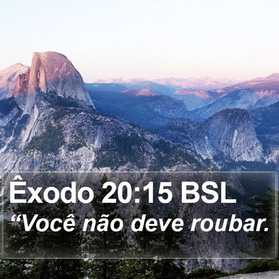 Êxodo 20:15 BSL Bible Verse Image
