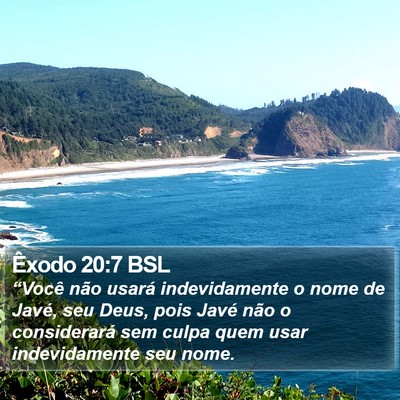 Êxodo 20:7 BSL Bible Verse Image