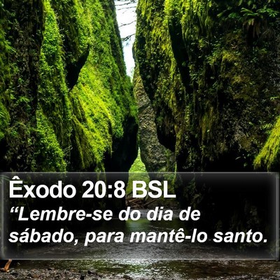 Êxodo 20:8 BSL Bible Verse Image
