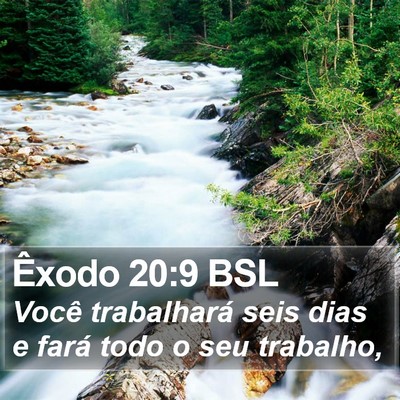 Êxodo 20:9 BSL Bible Verse Image