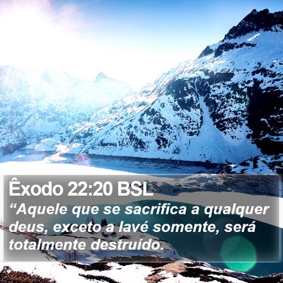 Êxodo 22:20 BSL Bible Verse Image