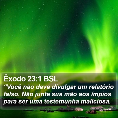 Êxodo 23:1 BSL Bible Verse Image