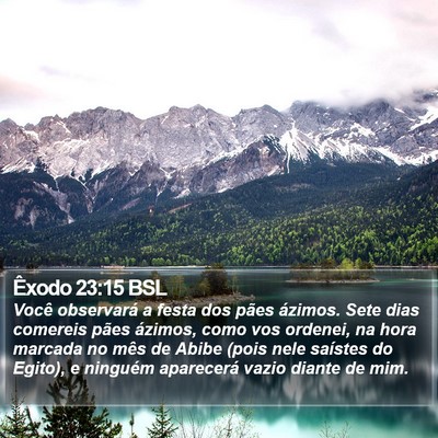 Êxodo 23:15 BSL Bible Verse Image